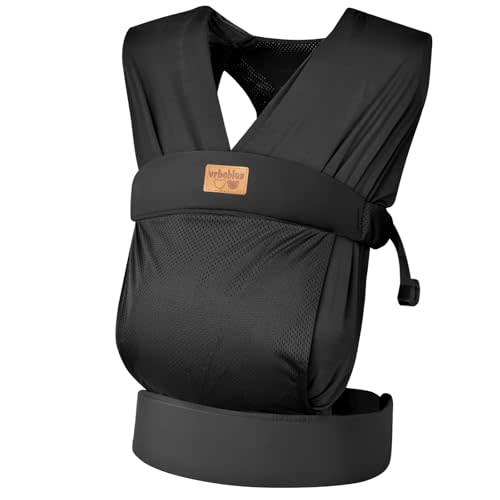 Mesh Baby Wrap Carrier for Newborn to Toddler (Black) | Kangaroo Easy Wearing Wrap, Breathable Skin-Friendly and Soft Front Chest BabyCarrier Perfect Newborn Gifts