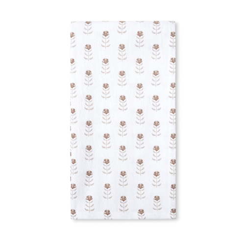 Beautiful Home by Drew Barrymore 1-Piece Printed Floursac Cloth, Porcini Taupe, 30"W x 30"L