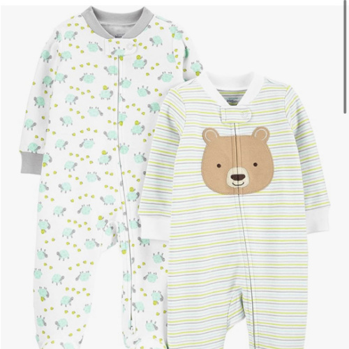 Simple Joys by Carter's Baby Neutral 2-pack Cotton Footed Sleep and Play
