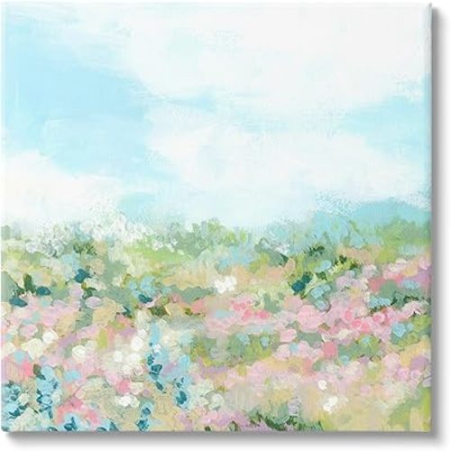 Stupell Industries Pink Speckled Meadow Canvas Wall Art by June Erica Vess