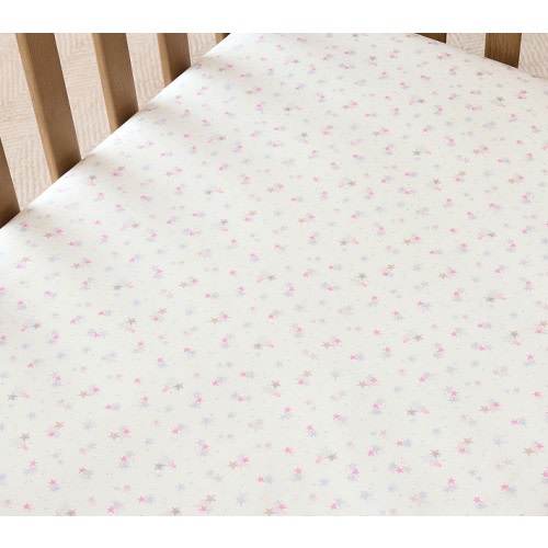 Tutu du Monde Stars Organic Cotton Crib Fitted Sheet