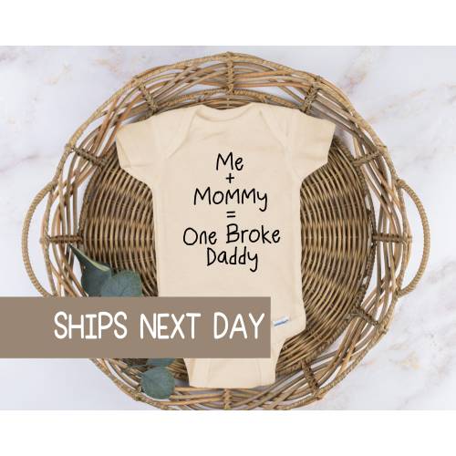 Funny Quote Baby Bodysuit, Humorous Baby Shower Gift, Funny Pregnancy Announcement Gift for Husband.