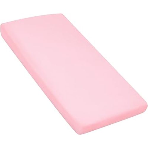 Nap Mat Sheet 24" x 48" x 4" Fitted Elastic Corners Preschool Day Care Rest Nap Mat Cover, Soft & Breathable Baby Sheets for Regalo My Cot Portable Toddler Bed and Joovy Travel Cot, Pink