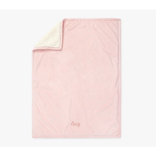 Sherpa-Backed Chamois Baby Blanket