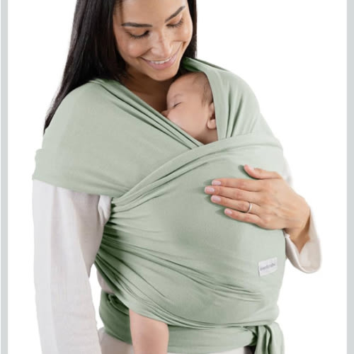 Comfy Cubs Baby Wrap Carrier - Soft & Secure Fit Cotton Blend Baby Carrier Newborn to Toddler - Hands-Free & Lightweight Infant Wrap - Adjustable, One Size Fits All Toddler Sling - Fern