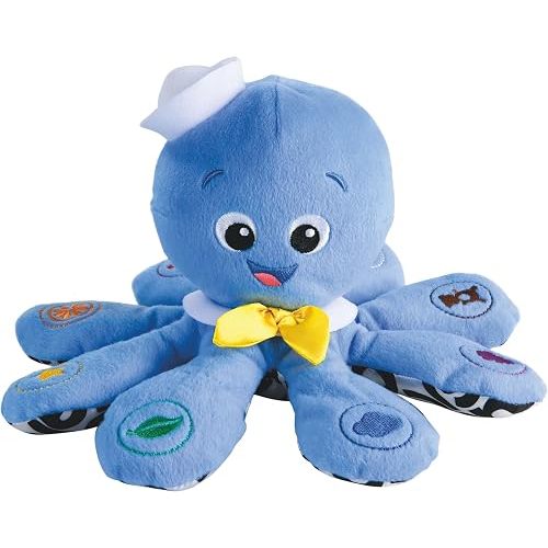 Baby Einstein Octoplush Musical Huggable Stuffed Animal Plush Toy, Learn Colors in 3 Languages, Blue, 11" Age 3 Month and up,