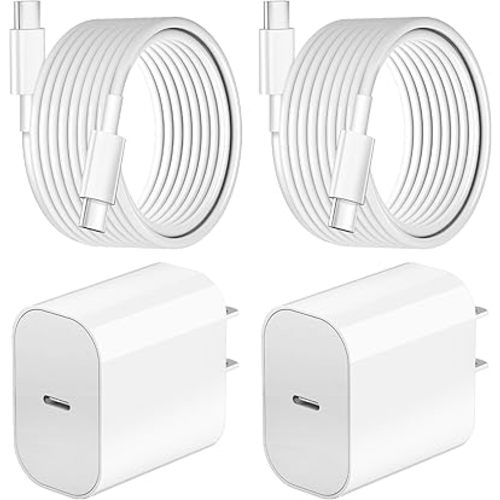 Charger for iPhone 16 15 Fast Charger, 20W USB C Fast Charging Block with 10FT Long USB C Charging Cable Cord for iPhone 16/16 Pro/16 Pro Max/15 Pro/15 Plus,iPad 12.9/11/10.9/iPad Air 5 4/iPad mini 6