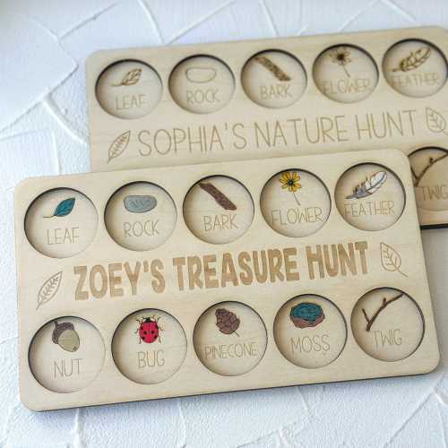 Custom Nature Hunt Gift Kid Nature Learning Toy Custom Gift Kid Montessori Gift for Nature Lover Outdoor Toy Custom Gift Christmas Toddler