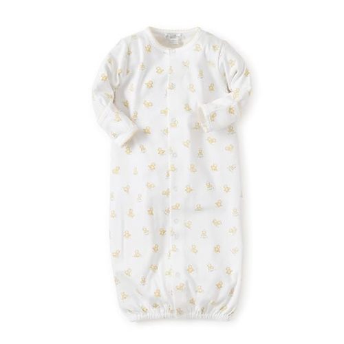 kissy kissy Baby Gender Neutral Hatchlings Print Convertible Nightgown, White, Newborn
