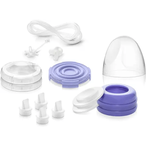 Lansinoh Breast Pump Spare Parts Bundle, Includes Four Duckbill Valves and Other Replacement Parts for Lansinoh Double Electric Breast Pumps