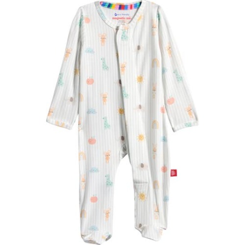 Lullaby Sky Magnetic Convertible Footie, 0-3M
