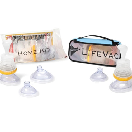 LifeVac Home & Blue Travel Kit Combo - Portable Suction Rescue Device, First Aid Kit for Kids and Adults, Portable Airway Suction Device for Children and Adults