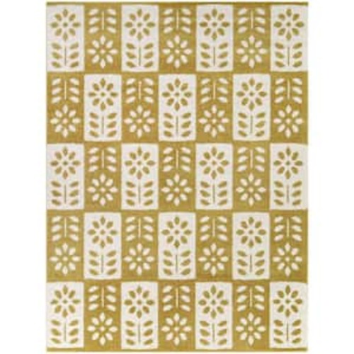 Karol Gold 8 ft. x 10 ft. Floral Area Rug
