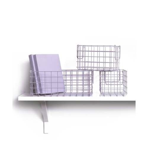 The Baskets in Lilac • Purple Wire Storage Baskets • Pack of 3 (1 Big + 2 Small) • Designed to Fit Lockers & Maximize Storage • Mustard Made – Mustard Made US