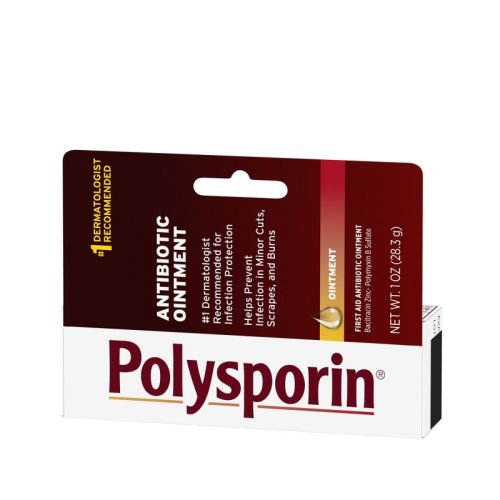 Polysporin First Aid Antibiotic Ointment Tube 1 oz for Minor Cuts, Scrapes and Burns Protection with Fast-Acting Healing Support