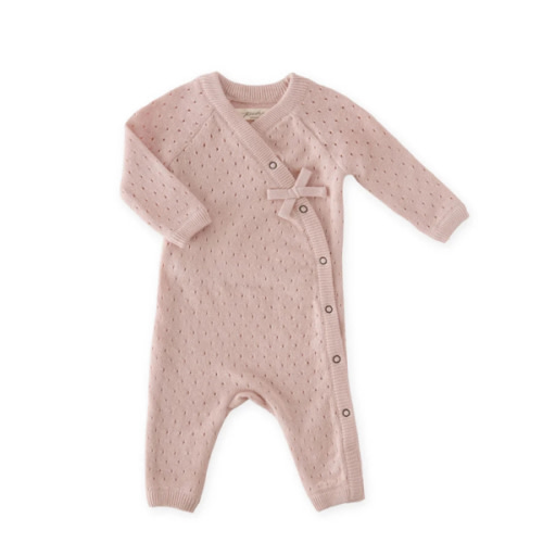 Pointelle Knit Kimono Romper