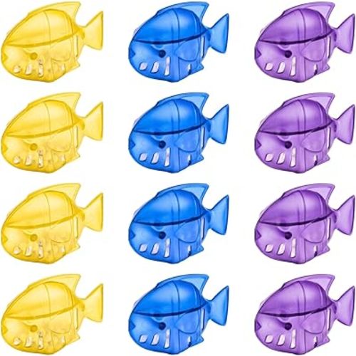 12 Pack Humidifier Cleaning Fish, Humidifier Cleaner for Most Humidifiers + Fish Tanks, Demineralization Cartridge to Purifie Water, Prevent Hard Water Build-Up, Reduce Scale to improve Humidification