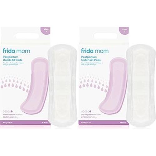 Frida Mom Postpartum Pads, Leak Proof Feminine Care Maxi Pads, 6 Layers of Protection for Maximum Absorbency (18ct) (Pack of 2)