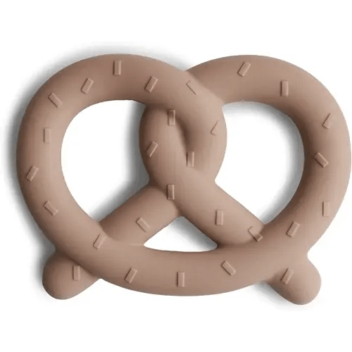 mushie Silicone Baby Teether Toy | Pretzel