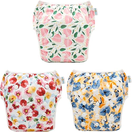Reuseable Swim Diapers 3 Pack for 8 Months - 3 Years