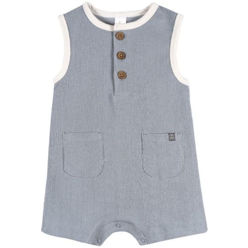Modern Moments™ by Gerber Baby Boys' Henley Romper, Weathervane, 12 Months