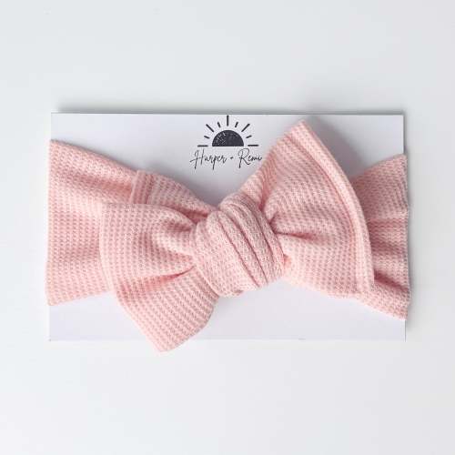 Sand Beige Waffle Baby Headband, Top Knot or Oversized Bow | Harper + Remi