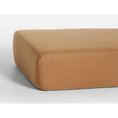 Supersoft Brulee Brown 100% Organic Cotton Gauze Baby Crib Fitted Sheet