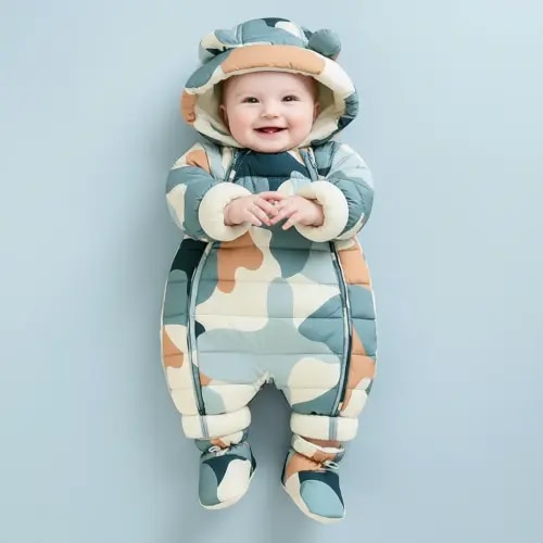 Baby Winter Warm Snowsuit with Matching Boots