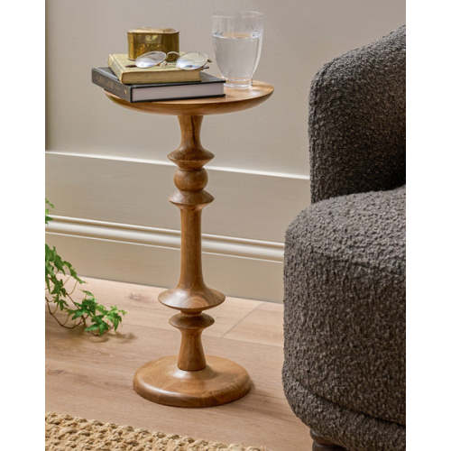 Enzo Turned Wood Drink Table