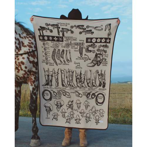 Jo Mora Western Study Calf Blanket