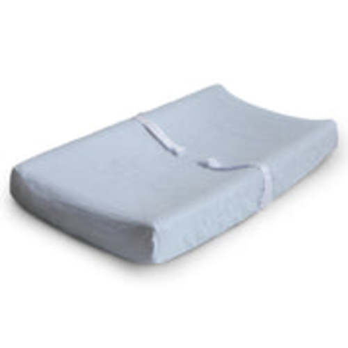 Mushie Extra Soft Muslin Changing Pad Cover in Baby Blue