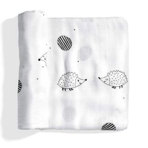 Rookie Humans Hedgehog & Mushrooms viscose from bamboo swaddle