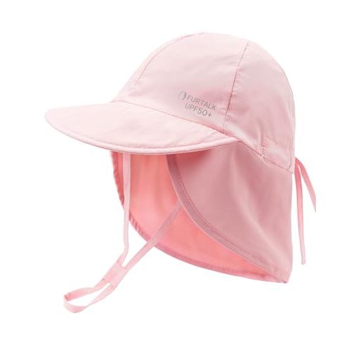 FURTALK Baby Sun Hat with Neck Flap UPF 50+ Adjustable Baby Boys Girls Summer Beach Hat for Traveling Swim Hat