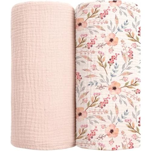 lulumoon Muslin Swaddle Blankets for Baby: 100% Cotton Receiving Blankets