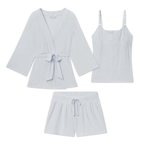 LAKE | Women | DreamModal® Pajamas | Fog Maternity Kimono Shorts Bundle