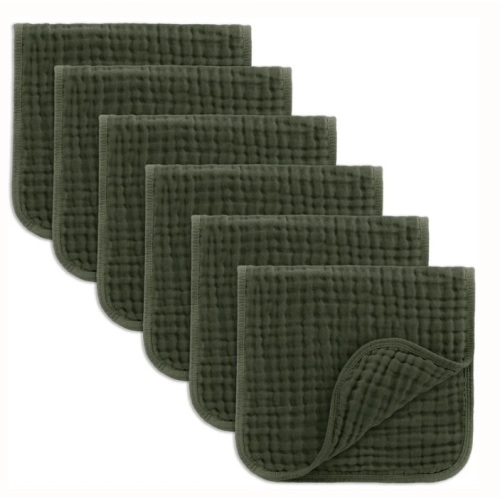 Muslin Burp Cloths in Kelp – Comfy Cubs