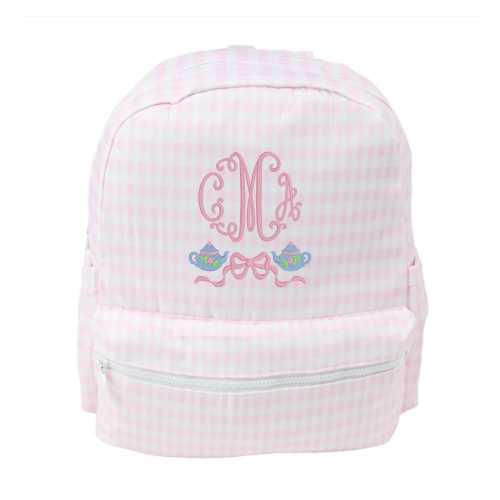 Monogrammed Nylon Full Size Backpack, Personalized Baby Bag