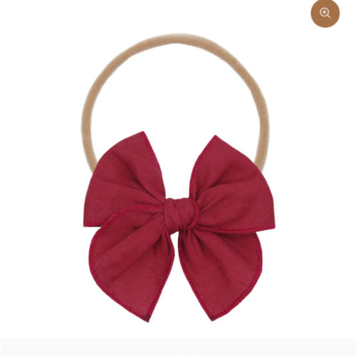 Heirloom Bow - Cranberry Headband