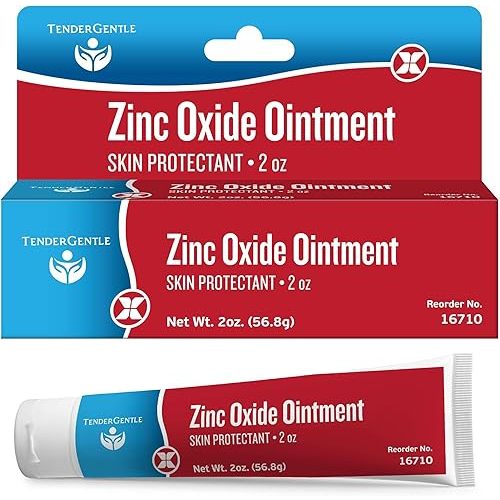 Zinc Oxide Ointment for Adults and Babies - 2 oz Diaper Rash Ointment - Skin Protectant for Diaper Rashes, Cuts, and Burns - 20% Zinc Oxide
