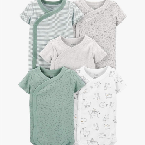 Simple Joys by Carter's Unisex Baby 5-pack Side Snap Short-sleeve Bodysuit - Size 0-3 M