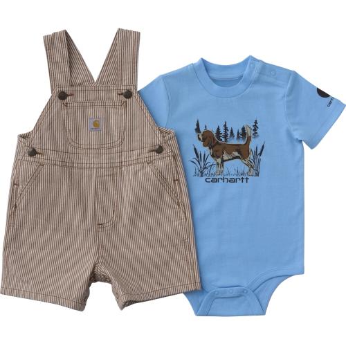 Baby Boys' Carhartt Stripe Onesie and Shortalls Set