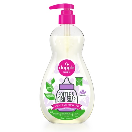 Dapple Baby Bottle and Dish Soap for Baby Products, Lavender Scent, 16.9 fl oz