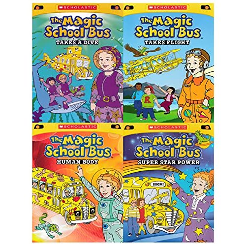 The Magic School Bus: Takes A Dive / Takes Flight / Human Body / Super Star Power (4-Pack)