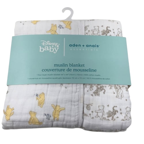 Aden + Anais Disney Baby Cotton Muslin Blanket, Winnie & Friends