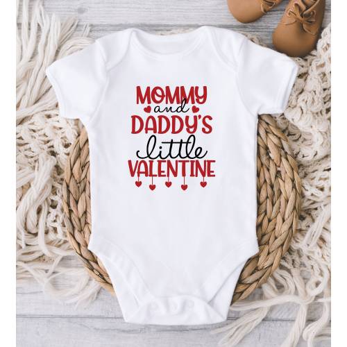 Mommy and Daddy's Little Valentine Baby ONESIES® Brand Bodysuit - My First Valentines Baby Boy Girl Outfit - Valentines Bodysuit - Grandbaby