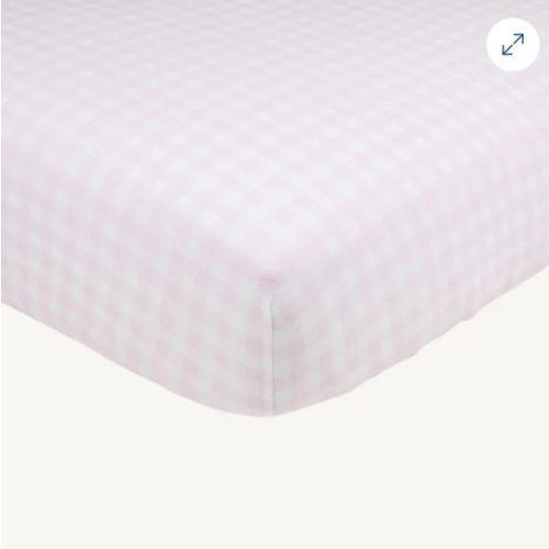 Sleep Tight Crib Sheet - Palm Beach Pink Gingham