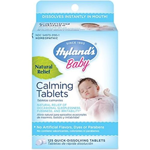 Hyland’s Baby Calming Tablets Natural Symptom Relief Fussy and Sleepless Babies, 125 Count