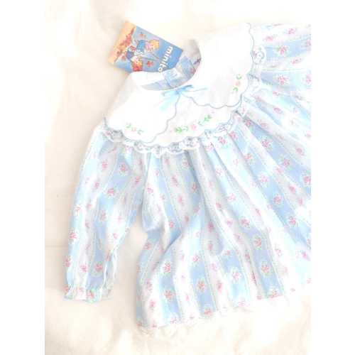 NWT! Vintage Blue Floral Baby Dress / 18M