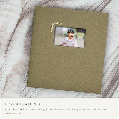 Premium Scrapbook Album – Acid-Free Photo Album with Writing Space – 100 Pages for Size 4x6 – Holds 500 Photos – Wedding, Baby, Travel & Family Memories