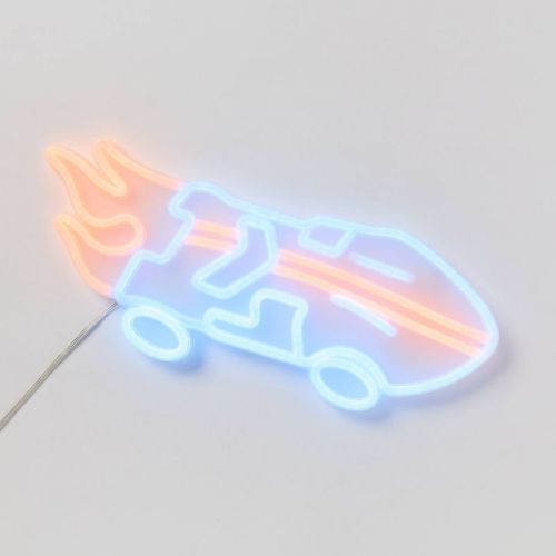 Hot Wheels Retro Neon Flaming Car Kids' Wall Light - Hot Wheels by Pillowfort™